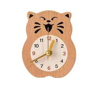 Wooden Bear Clock - Cute Magnetic Analog Decor, Quiet Non Ticking Timekeepe