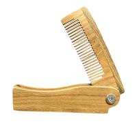 Wooden Beard Comb for Men,Small Folded Moustache Comb | Men's Pocket Anti-Static Beard, Folding Wooden, Cleaner, Portable Combs for Men