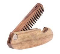 Wooden Beard Comb - Men's Compact Folding Comb for Beard Grooming, Ideal for Dating, Work, Travel, & Business Trips | Elegant Gift Idea for Him