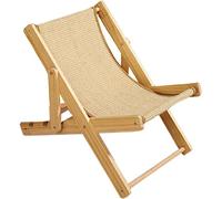 Wooden Bed for Cats Raised Bed Hammock Made of Wood Folding Chair Comfortable Furniture for Pets Adjustable Chair (Sisal)
