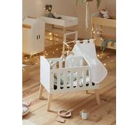 Wooden Bed with Legs for Dolls - FSC®100% Certified wood/white