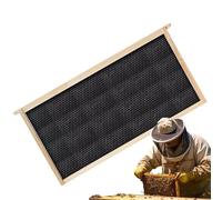 Wooden Bee Frames, Apiary Equipment with Black Foundation, 12x10 Inches Honey Hive Frame Build, Beekeeping Tool, Hive Accessory with Sturdy Design, Outdoor Equipment for Garden Backyard Wax Harvesting