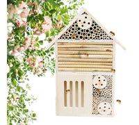 Wooden Bee House - Convenient Stylish, Space-Saving, Natural Garden, Sturdy and Decoration, for Ladybugs Pollinators Productivi | Multipurpose Outdoor Indoor Utility