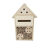 Wooden Bee House Natural Wood Room Hotel Shelter Outdoor Garden Decoration Nests Box Insect Bee Hive House(Type b)