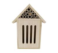 Wooden Bee House Natural Wood Room Hotel Shelter Outdoor Garden Decoration Nests Box Insect Bee Hive House(Type a)