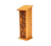 Wooden Bee House Nesting Habitat Eco Friendly Garden Pollinator Support Drilled