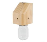 Wooden Bee Trap For Outdoor Use Targeting Carpenter Bees And Wasps To Help Prevent Repeated Nesting In Timber Structures(B)