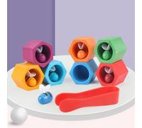 Wooden Beehive Board Clipping Bee Color Cognition Game Interactive Kids Toy