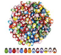 Wooden Bees Ladybugs Set, 200 Pack Mini Flatback Self-Adhesive Wooden Bees & Ladybugs Embellishments Kit for Crafts Scrapbooking Cardmaking DIY Ornaments Party Decoration by RuiChy
