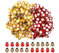 Wooden Bees Ladybugs Set, 200 Pack Mini Flatback Self-Adhesive Wooden Bees & Ladybugs Embellishments Kit for Crafts Scrapbooking Cardmaking DIY Ornaments Party Decoration by RuiChy