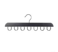 Wooden Belt Hanger 14 Hooks Space Saving Closet(Black 14)