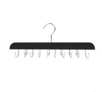 Wooden Belt Hanger 14 Hooks Space Saving Closet(Black 20)