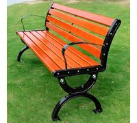 Wooden Bench For Outdoor With Backrest And Armrests, Garden Bench Patio Seats 2 Person Park Chair Weatherproof Front Porch Seat Backyard Chair 3.9ft 4.9ft 5.9ft(150cm)