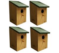 Wooden Bird 4 x Nesting Boxes Set