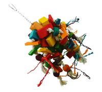 Wooden Bird Activity for Sun Conures Cockatiels Parakeets Macaws Chewing Sticls with Safe Dyes Colorful Chewable Toy for Large Parrots