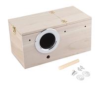 Wooden Bird Box Breeding House for Cockatiels and Budgerigars Durable and Easy to Clean 29 X 14.7 X 14.7cm