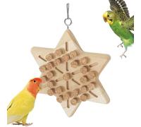 Wooden Bird Chewing Toy - Cork Biting Plaything, Parrot Intelligence Training Game for Treat Hiding, Natural Puzzle with Emotional Stimulation, Aviary Accessory, Interactive Enrichment Tool for Conure