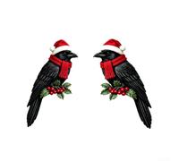 Wooden Bird Door Frame Decoration 15cm Christmas Ornament Set | For Premium Wood Craft, 15Cm Size, Left And Right Corner Set, For Versatile Holiday Decor For Home Entrance(Crow)