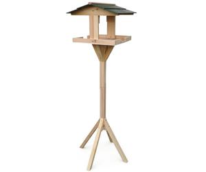 Wooden BIRD FEEDER, freestanding feeder on a leg 116x30x30cm