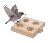 Wooden Bird Feeder | Interactive Wooden Feeder for Natural and Fun Foraging, Environmental Enrichment Games for Parrots, for Cockatiels Indoor Outdoor Balcony Garden