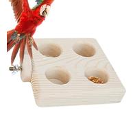 Wooden Bird Feeding Box Toy, Food Feeder Toy Bird Jigsaw Puzzle | Wooden Foraging Puzzle for Parrots,Cage Bird Perches, Thu