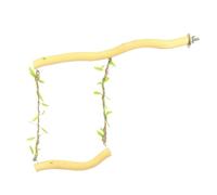 Wooden Bird: for Chewing Parrots, Hanging Perch Hanger for Birds | Cage Accessories with Wooden Stand for Love Cockatiel Parakeet Budgerigar Finch Mynah