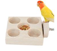 Wooden Bird Foraging Feeder Toy | Wood Foraging Puzzle Toys for Parrot | Toys for Bird Perches in Cage for Cockatiel, African Grey, Macaw, Conure