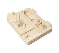 Wooden Bird Foraging Puzzle Toy for Dwarf Hamster Sun Conures Small Animals
