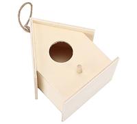 Wooden Bird House, Bird House Set Garden Decoration, Beautiful and Durable for Wild to Live in the Garden (Large size with hemp rope No. 6)
