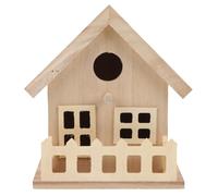Wooden Bird House Creative House-shaped Nest Box for Birds