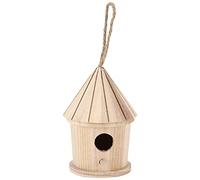 Wooden Bird House DIY Natural Wooden Round Hanging Bird Nest for Outdoor Garden Free E co Friendly In sect R esistant Sturdy Ideal for Garden Decor Bird Lovers