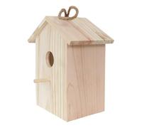 Wooden Bird House for Outdoor Use - Cottage Style Nesting Box with Clear Window, Outdoor Bird House with Suction Cup | Balcony, Garden, Backyard, Patio, Wildlife, Winter, Early