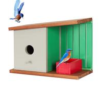 Wooden Bird House for Outside, Birdhouse for Finch,Robin,Bluebird and Other Garden Birds,Wildbird Nestingbox for Outdoor