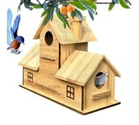 Wooden Bird House for Robins, Sparrows - for Balcony Garden Yard Tree Inside Outside Observation