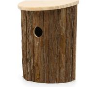 Wooden Bird House Hanging Box Feeding Small Wild Nesting Feeder Hinge Open Lid