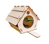Wooden Bird House Kits to Build Unfinished Birdhouse to Paint Wood Hanging Bird Feeder Sleeping Nest Garden Decoration