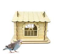 Wooden Bird House - Nest Box | Safe Birds Houses | Rustic Natural Backyard Birding Supplies Nesting Boxes Outside for Garden Tree Balcony Deck Patio Yard Park (18x12cm/7.09x4.72 Inches)