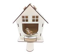 Wooden Bird House,Parrot-Friendly Unfinished Wood Bird Houses | Kids Adults Exercise Creativity Wood Birdhouse Art for Courtyard, Windowsill