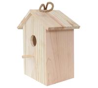 Wooden Bird Houses, 9x5x4 Inch Hangable Wooden Bird Feeder Window Viewing Box with Strong Suction Cups, Birdhouse for Indoor, Outdoor