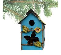 Wooden Bird Houses for Outside | Cute Hangable Wood Outside Bird House,Decorative Garden Decor, Protective Multifunctional Bird Cage for Outdoor Patio Garden Park