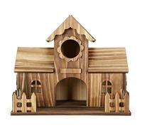 Wooden Bird Houses - Natural Rustic | Nest Birds Roosting Boxes Bird Houses, Nesting Feeding Breeding Garden, Tree Balcony Deck Patio Yard Park Farm With Predator Guard, B´ird ouses