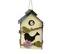 Wooden Bird Houses - Outdoor Wooden Bird Houses, Cute Wooden Bird Houses for Outdoor Hanging | Decorative Garden Decoration, Multifu Bird Cage