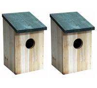 Natures Market BF017 Wooden Wood Small Wild Bird House Hanging Nesting Box