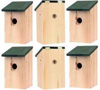 Wooden Bird Nesting Box Sparrow Blue Tit Wild Garden Hanging House Shelter Nest