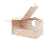 Wooden bird nesting box - transparent design, cockatiel and breeding house for small birds | Good thermal insulation effect Transparency revealed nesting box for canary parakeet parakeet cage