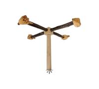 Wooden Bird Perch Stand | Climbing Cage Perches Rotating Parakeet Standing Perch | Interactive Bird Cage Toys Accessory for Cockatiels Lovebirds Conures
