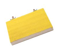 Wooden Bird Perch Stand, Safe and Non-, Great for Nail Trimming, Sleep Spot, Easy Assembly, with Place for Pet Bird to Perch, Exercise, Play and Climb, Red or Yellow, 9 * (Yellow