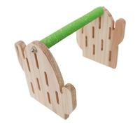 Wooden Bird Perch, Sturdy Parrot Stand, Comfortable, Stable Material, Easy Assembly, (5.12x5.91x7.09 inches), Perfect for Providing Birds with A Fun and Secure