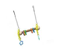 Wooden Bird Perch Swing for Parrots and Small Birds 14.5cm Length