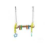 Wooden Bird Perch Swing for Parrots and Small Birds 14.5cm Length